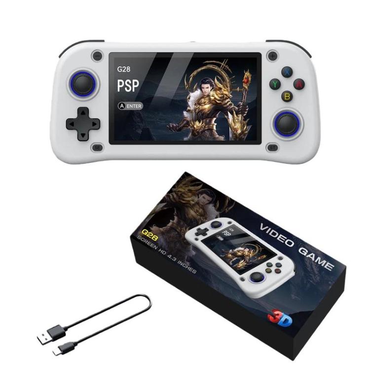 G28 Portable Handheld Open-Source Game Console 4.3 Inch HD IPS Screen, ARM Quad-Core Cortex-A7 1.3GHz, 64GB