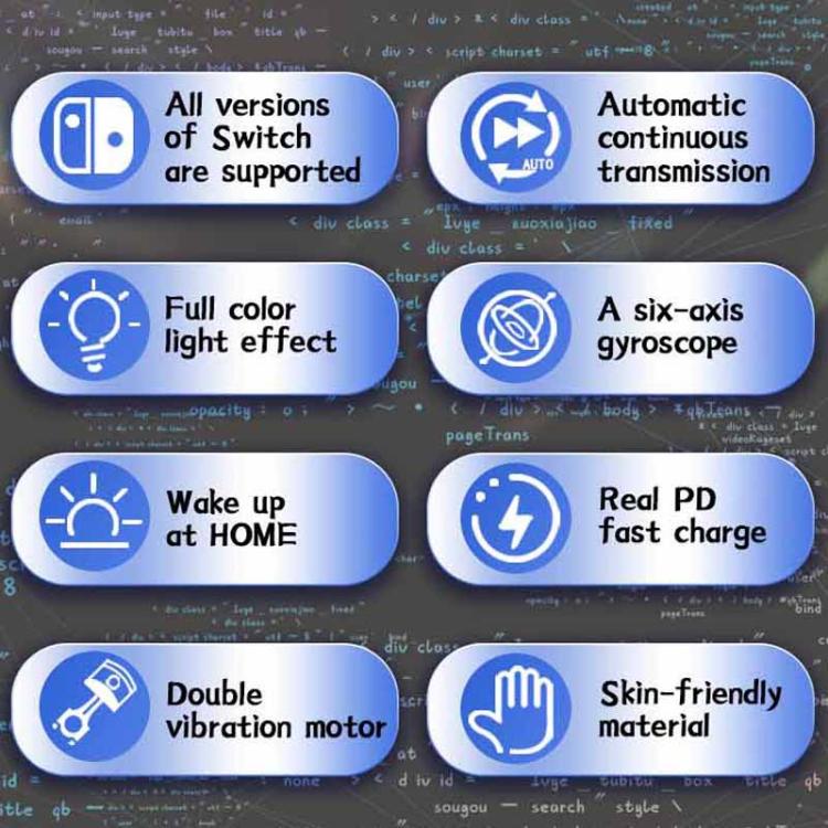 For Nintendo Switch 6-Axis Motion Sensor Controller Direct-Insert Hall Effect Joysticks With RGB Lighting