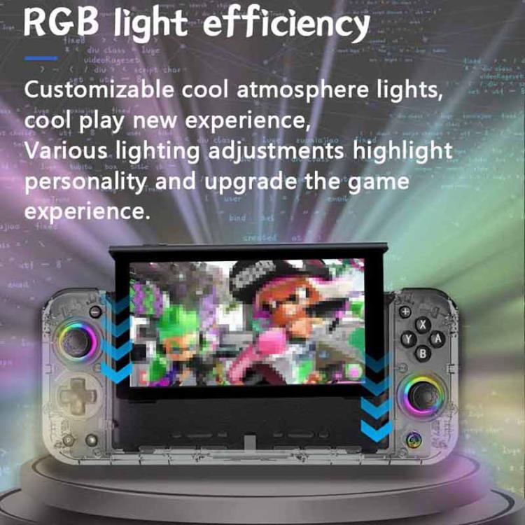 For Nintendo Switch 6-Axis Motion Sensor Controller Direct-Insert Hall Effect Joysticks With RGB Lighting