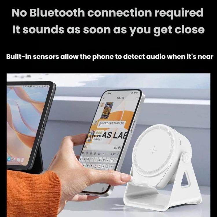 Multifunctional Wireless Sensor Speaker Rotating Phone Holder With RGB Lights