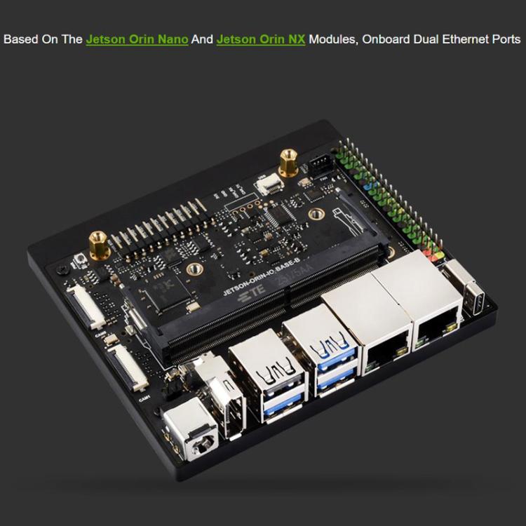 For Jetson Orin Nano / NX Super Dual Ethernet Base Board, 24359