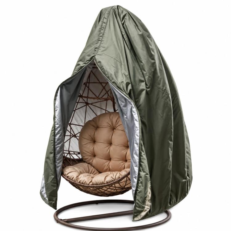 Outdoor Hanging Egg Chair Cover with Zipper 210D Oxford Fabric Dust Protection for Egg Swing, 115 x 190cm, 200 x 230cm