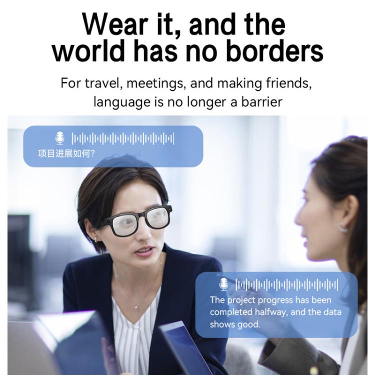 AIMB-G2 Smart Glasses Support 8MP Camera, AI Translation, Human Recognition & Audio Recording