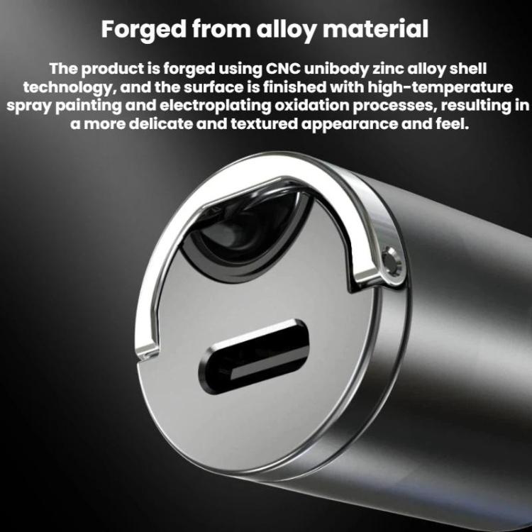Mini Car Charger With Single Type-C Pull Ring For Cars Motorcycles, PD30W