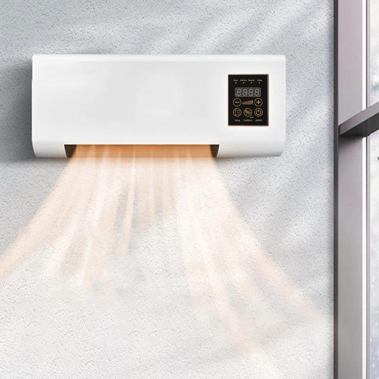 Wall-Mounted Cooling & Heating Fan Heater – 2-Way Installation, Digital Control, Multiple Plug Options