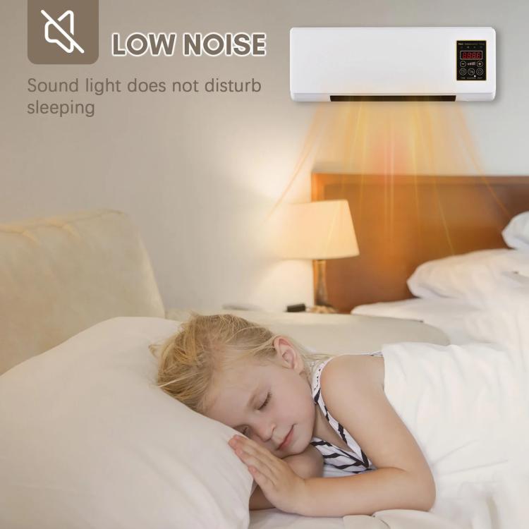 Wall-Mounted Cooling & Heating Fan Heater – 2-Way Installation, Digital Control, Multiple Plug Options