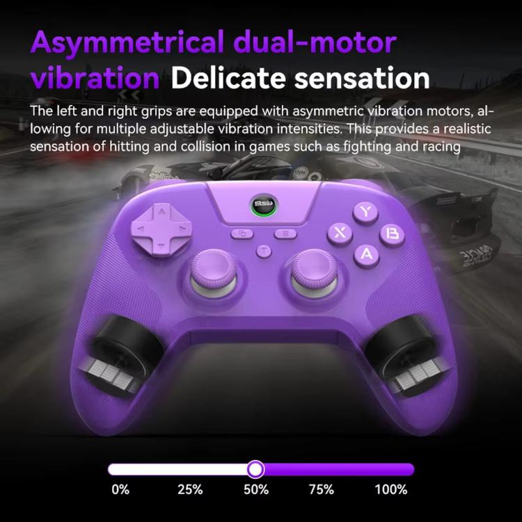 BSP G3 Tri-Mode Game Controller With Carbon Joysticks Macro Keys For PC / Switch / PS4 / iOS & Android, With Stand White, With Stand Black, With Stand Pink, With Stand Purple, With Receiver White, With Receiver Black, With Receiver Pink                ...