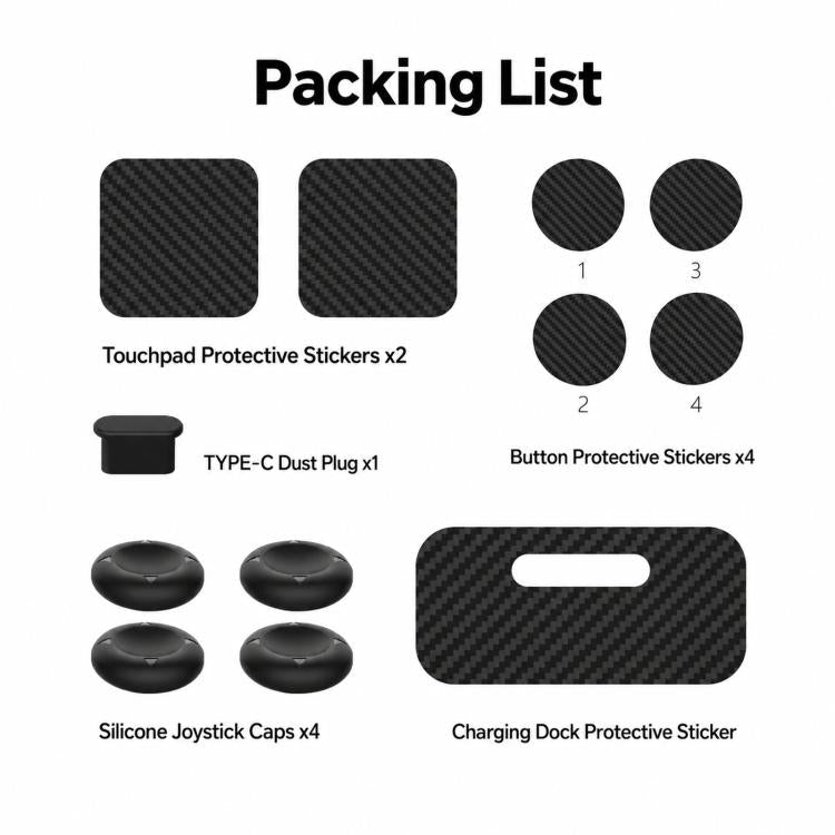 For Steam Controller 2 PGTECH 12-in-1 Protective Kit Accessories Set, 12-in-1 Protective Kit