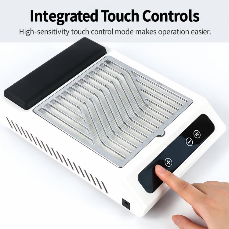Q3 100W Adjustable Speed Digital Display Nail Dust Collector With Filter Screen, US Plug, EU Plug