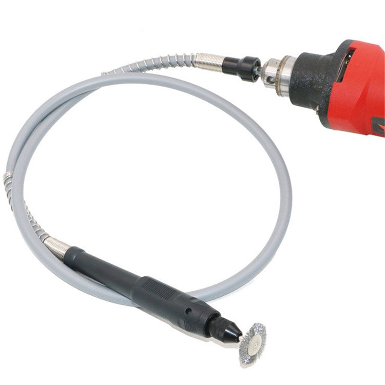 Electric Screwdriver Multifunctional Flexible Shaft Torque Electric Drill Connecting Rod Flexible Shaft With Chuck, 3.2mm Shaft Metal Silver Aluminum Handle, 3.2mm Shaft Metal Yellow Aluminum Handle