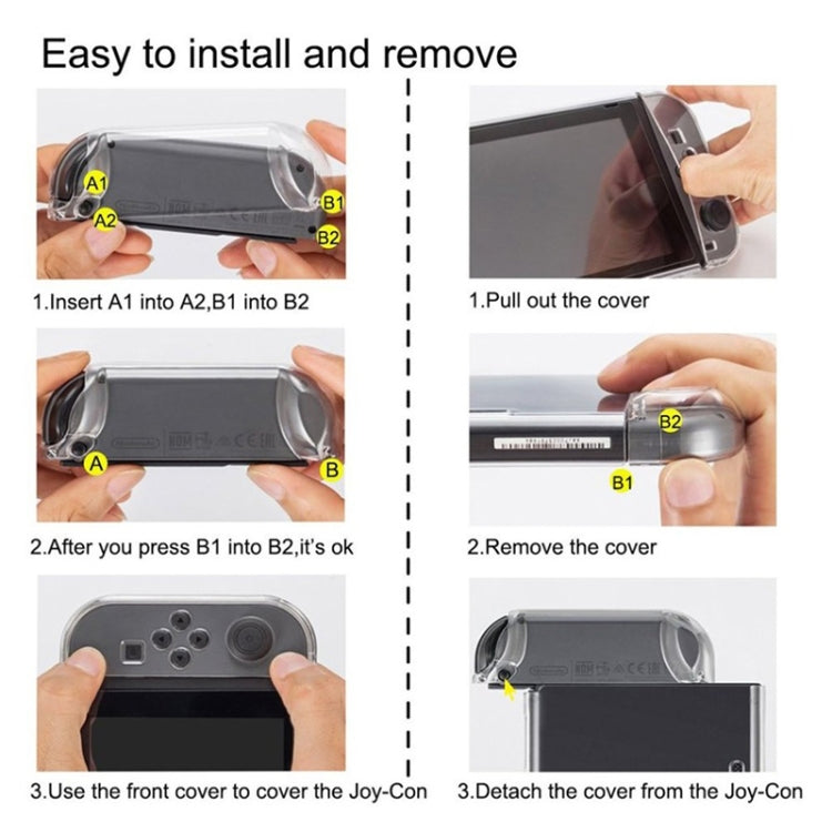 Hard PC Protection Cover For Nintendo Switch NS Case Detachable Crystal Plastic Shell Console Controller Accessories