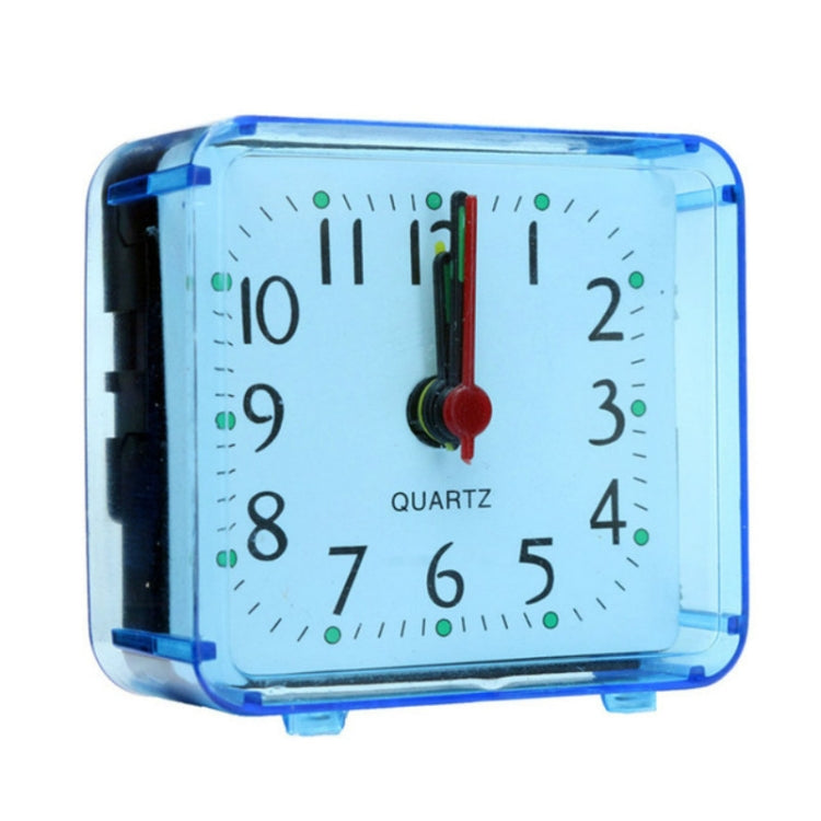 Square Alarm Clock Transparent Case Compact Digital Mini Bedroom Bedside Office Electronic Clock