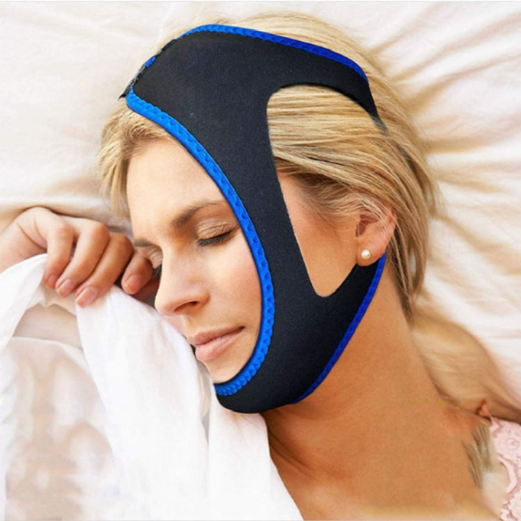 Triangular Shackles with Chin Straps for Men and Women to Prevent Snoring, Blue