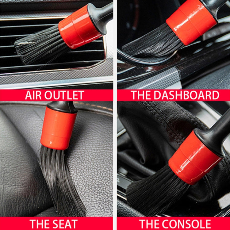 5 Pcs Car Detailing Brush Cleaning Natural Boar Hair Brushes Auto Detail Tools Products Wheels Dashboard, 5 in 1 White, 5 in 1 Random Color Delivery, 5 in 1 Black
