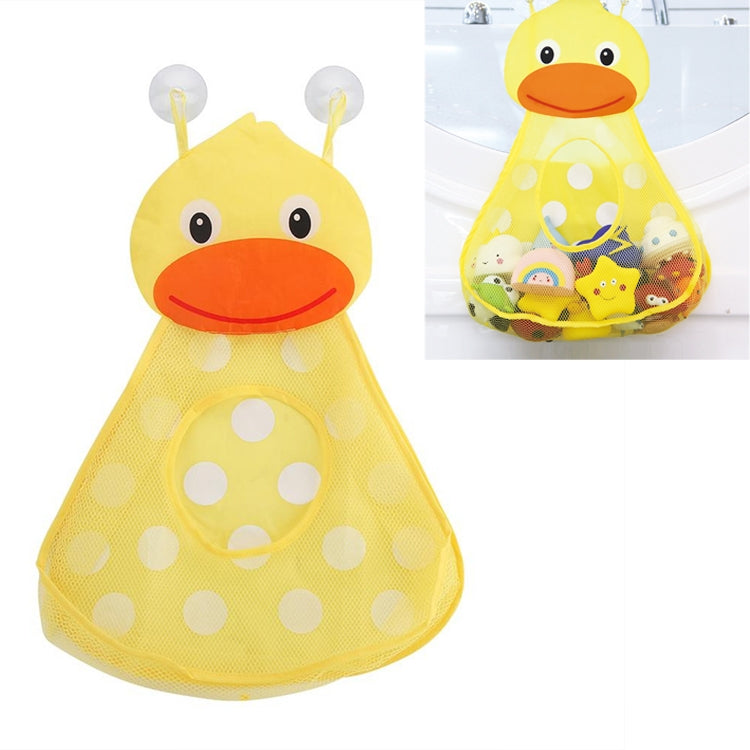 Baby Shower Bath Toys Storage Mesh Bag with Strong Suction Cups, Yellow, Green
