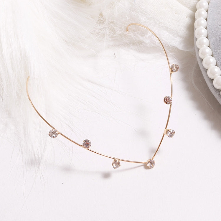 Women Fashion Headbands Crystal Alloy Hairbands Back Holder