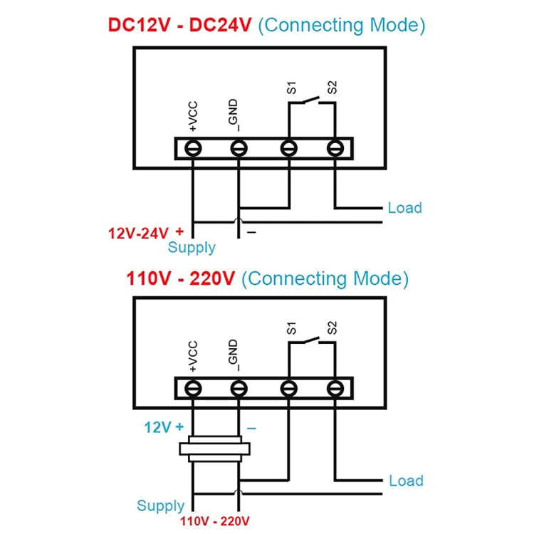 High-precision Microcomputer Intelligent Digital Display Switch Thermostat, 12V Power Supply