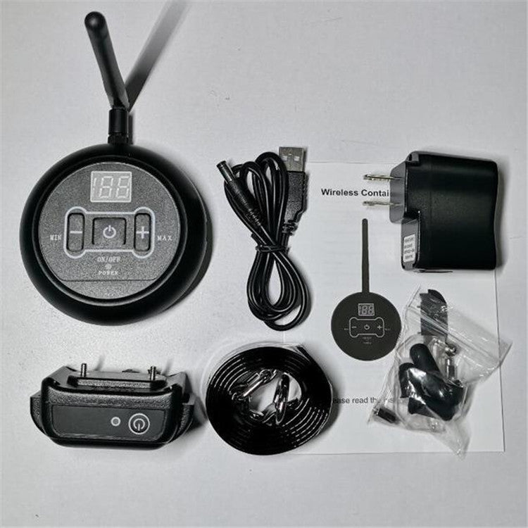 Electronic Fence Wireless Pet Training Device Bark Stop, UK Plug(1 Collar), US Plug(1 Collar), AU  Plug(1 Collar)