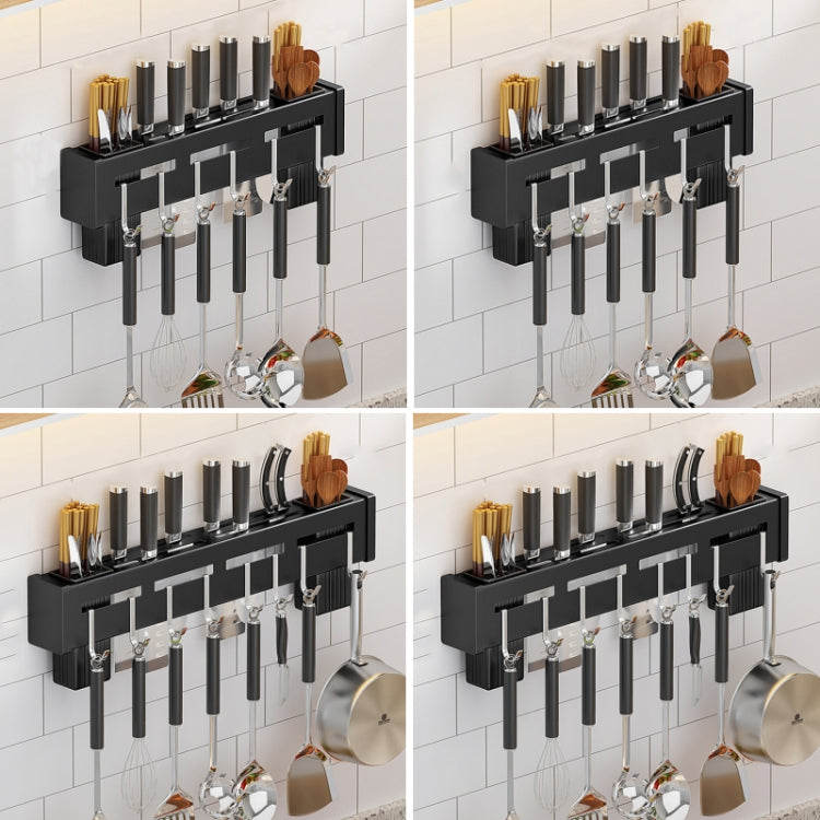 Kitchen Wall-mounted Rack Free Punching Chopsticks Holder, Brushed 30cm, Brushed 40cm, Brushed 50cm, Brushed 60cm, Black 30cm, Black 40cm, Black 50cm, Black 60cm