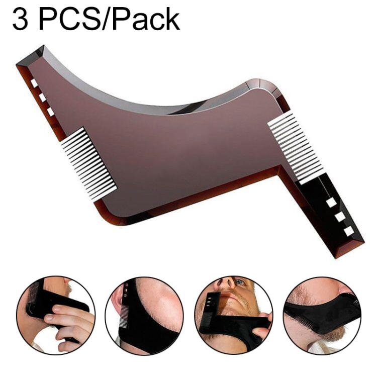 Double-sided Beard Comb Molding Template Tool Beard Shaping Styling Tool With Inbuilt Comb