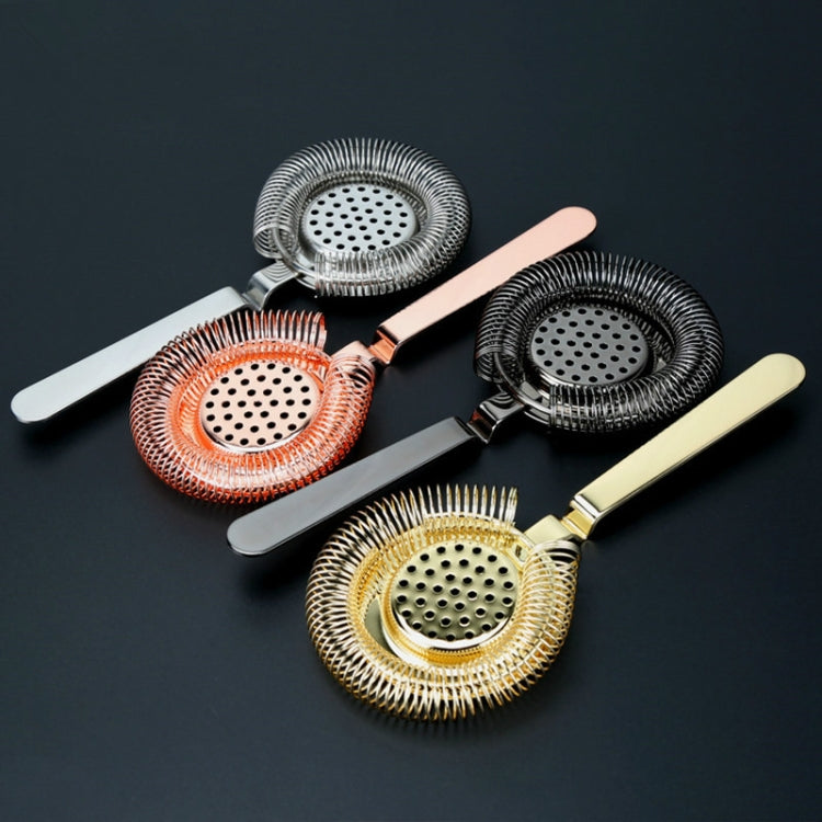Stainless Steel Bartender Ice Filter Ice Trap Cocktail Strainer, Stainless Steel, Rose Gold, Gold, Black