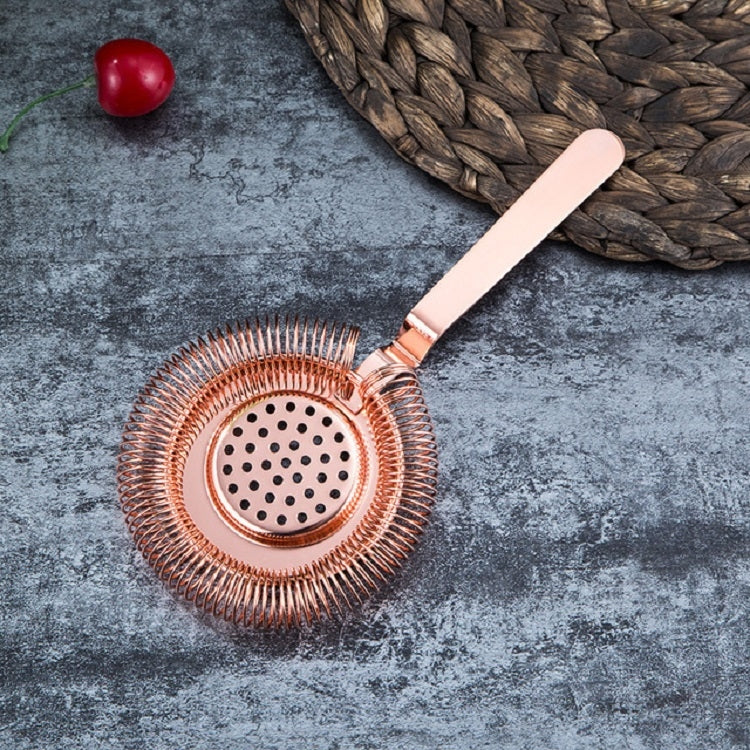 Stainless Steel Bartender Ice Filter Ice Trap Cocktail Strainer, Stainless Steel, Rose Gold, Gold, Black