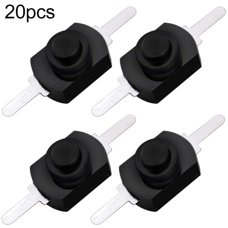 20 PCS YT-1208-YD LED Flashlight Button Switch, Bent Feet, Straight Feet