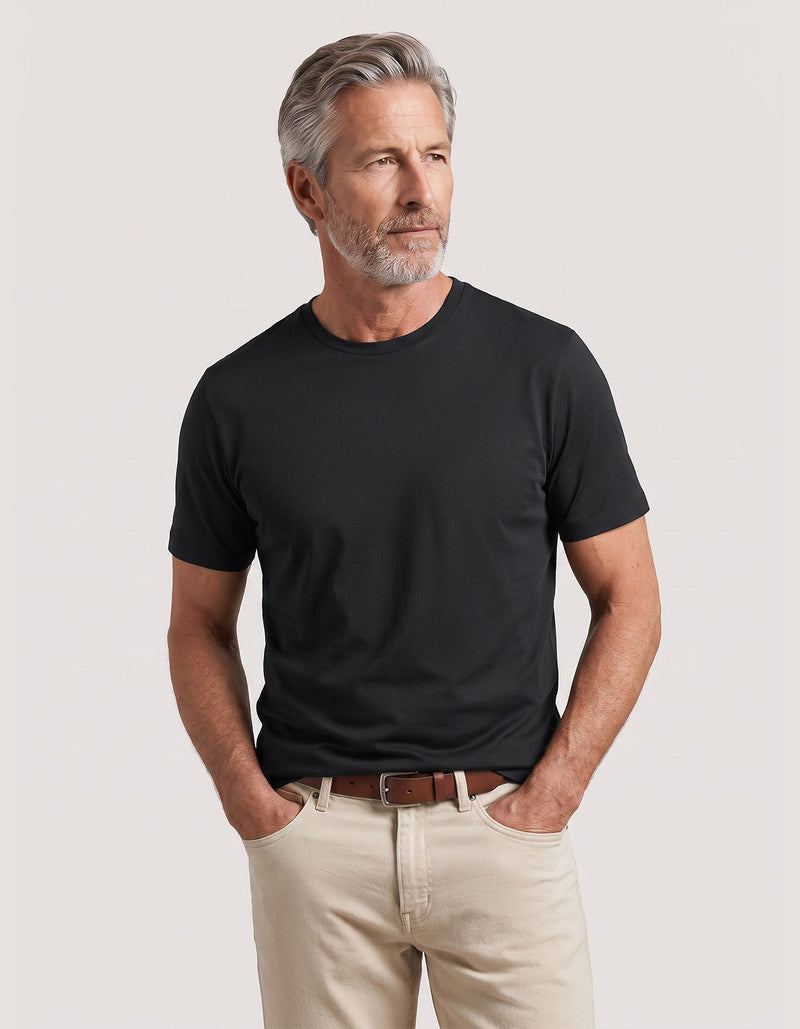 Pure Supima Cotton T-Shirt - Black
