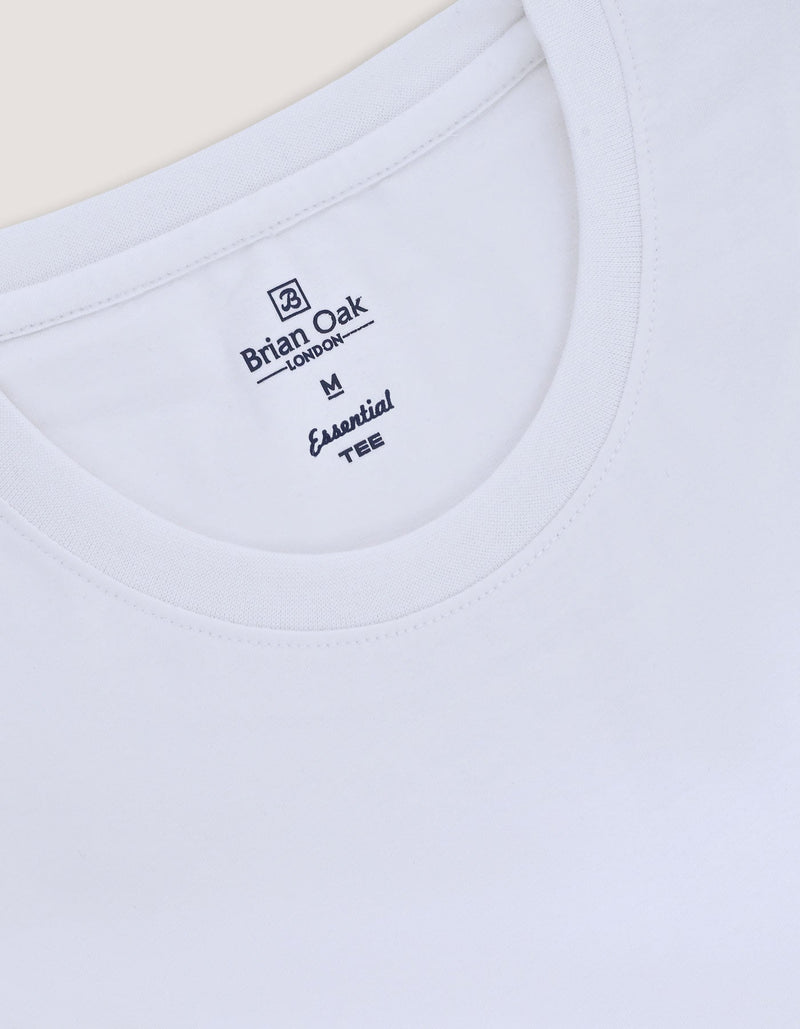 5 Pack White Essential Cotton Tees