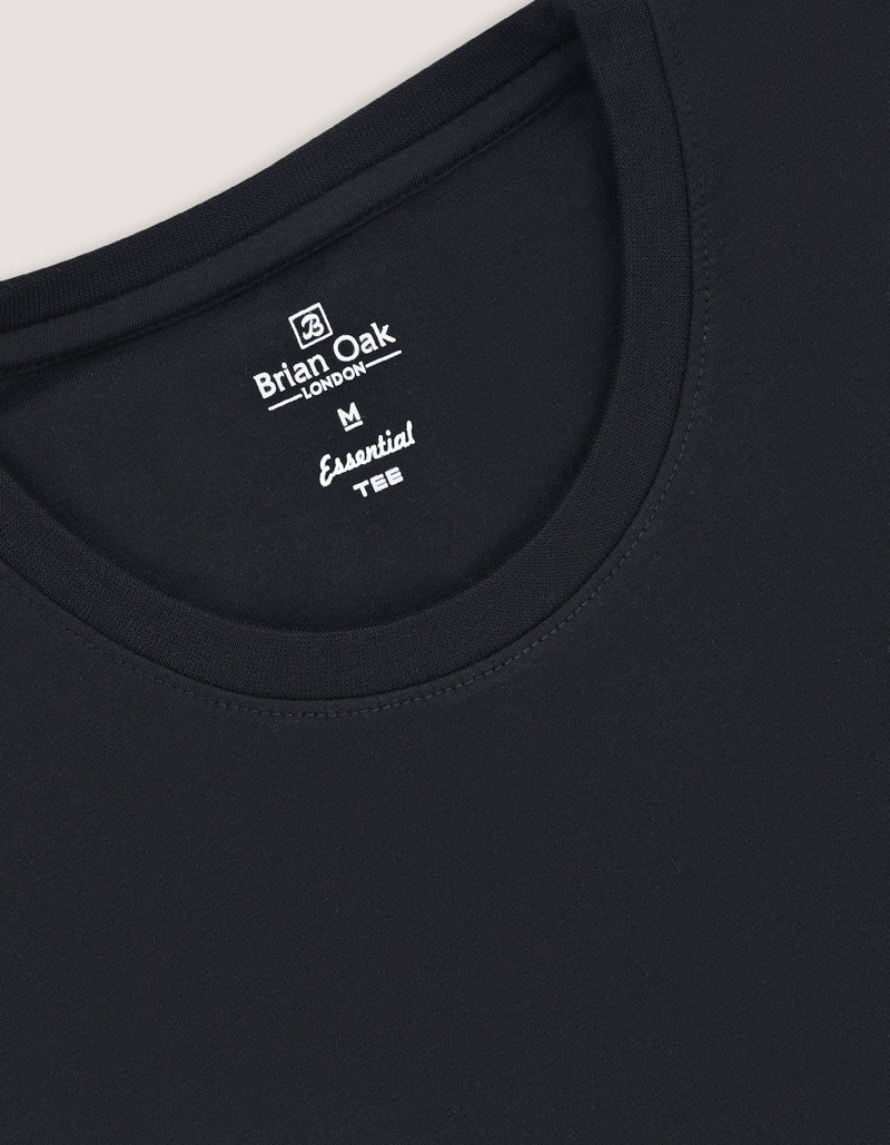 5 Pack Black Essential Cotton Tees