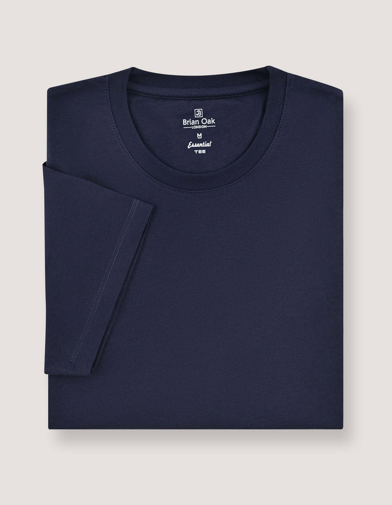 5 Pack Navy Essential Cotton Tees