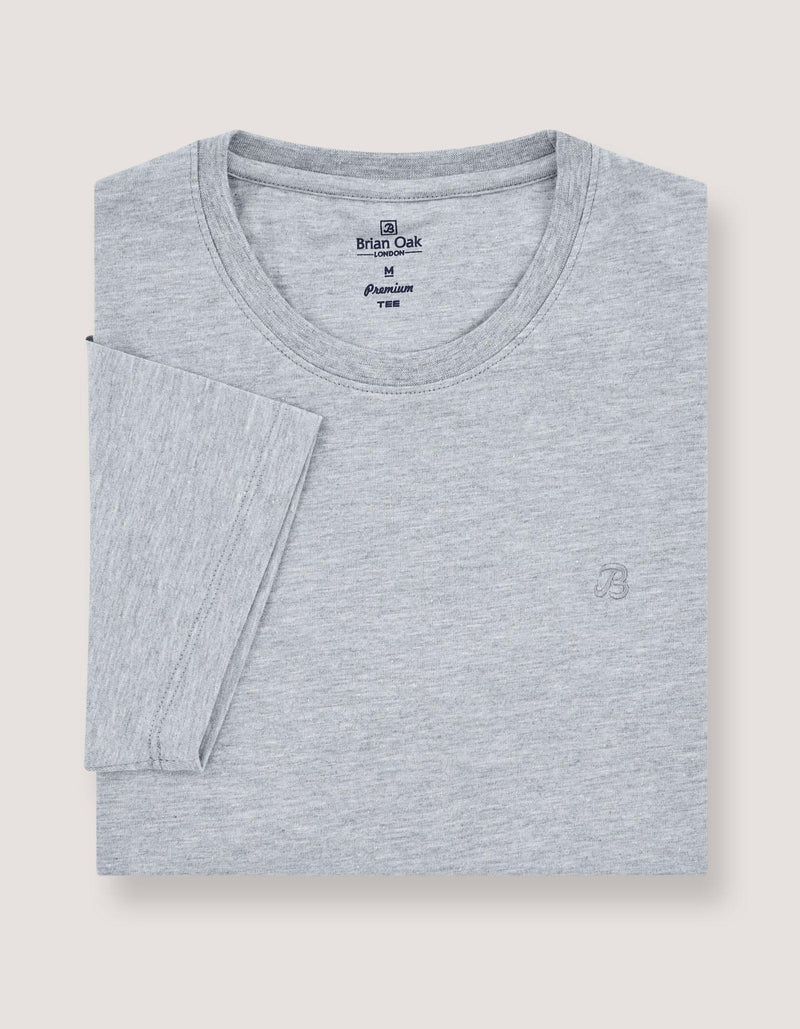 Heather Grey Premium Cotton Tee
