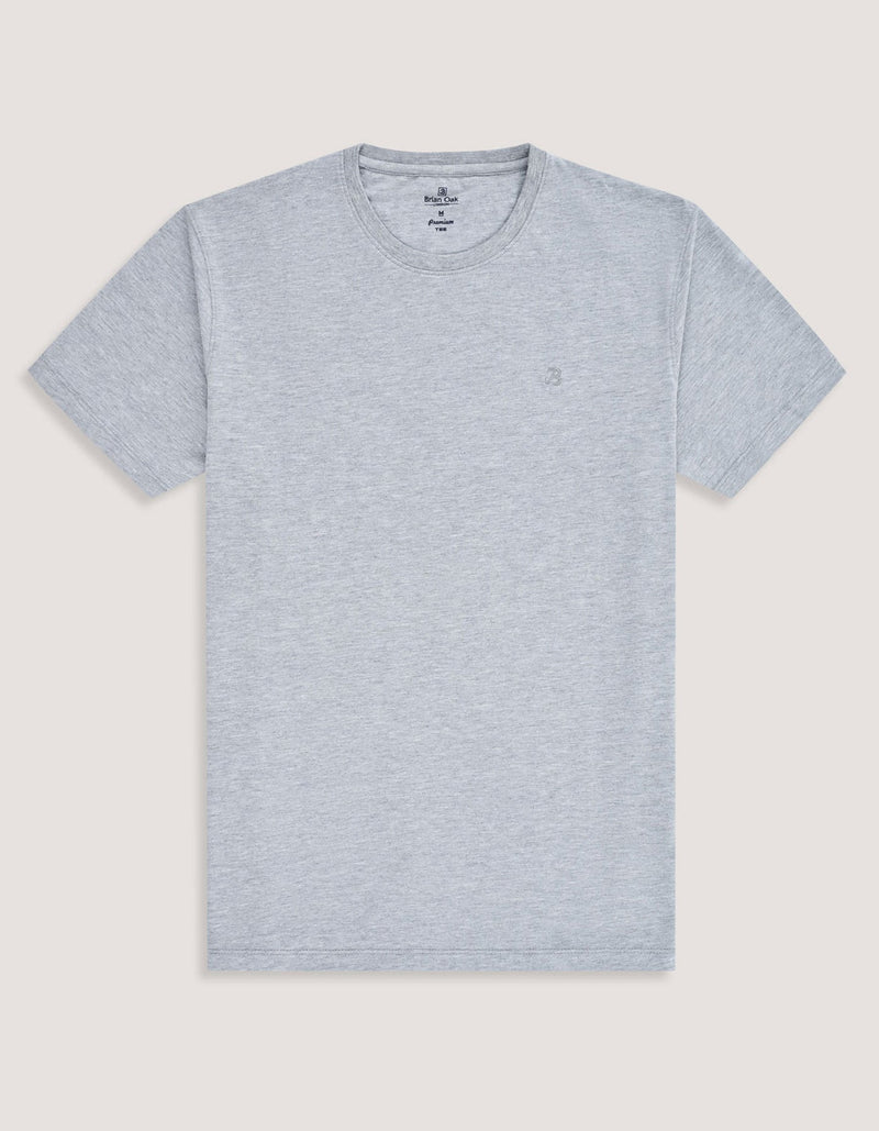 Heather Grey Premium Cotton Tee