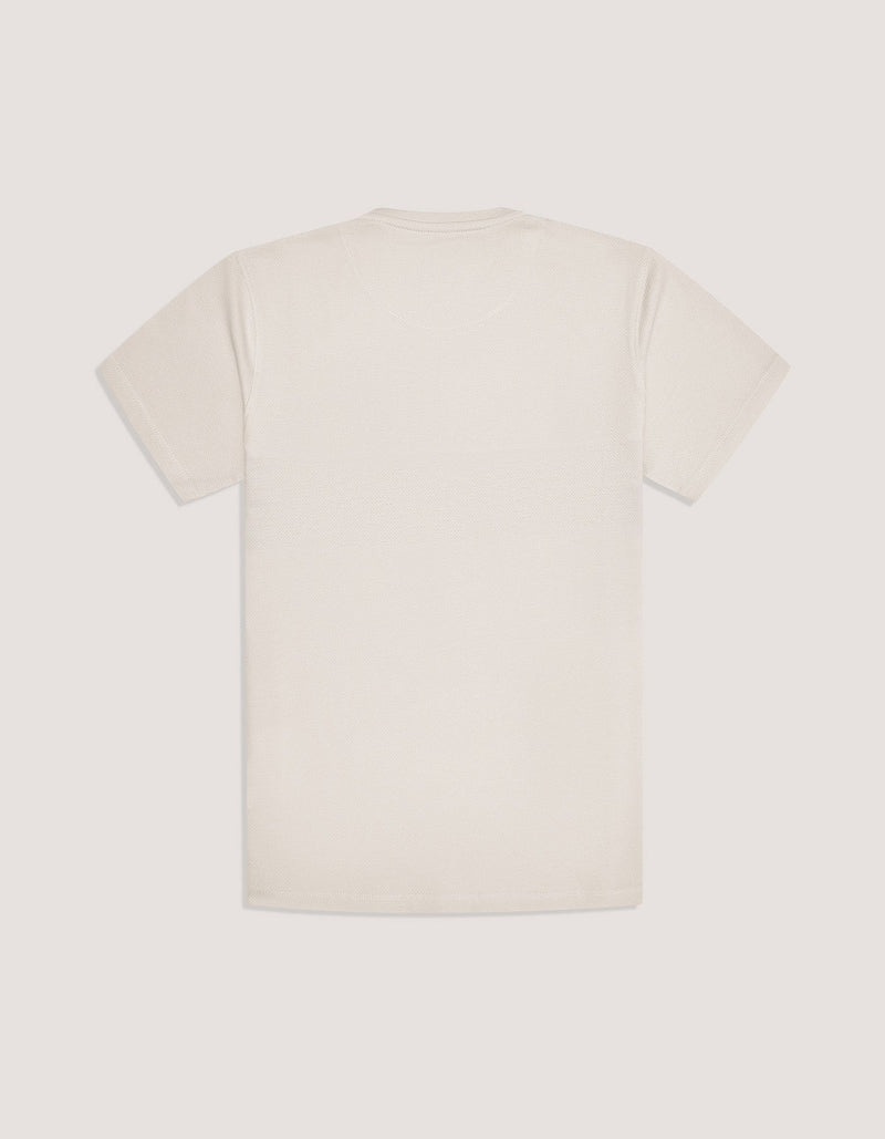 Off White Contrast Stripe T-Shirt
