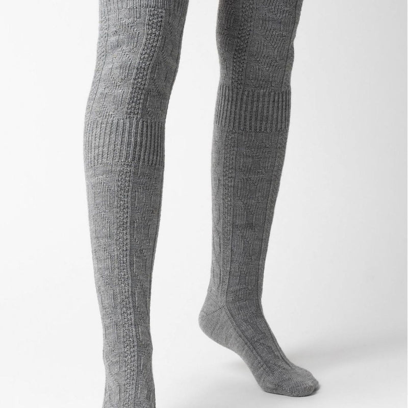 1 Pack Ladies Over The Knee Wool Socks (2 Sizes)