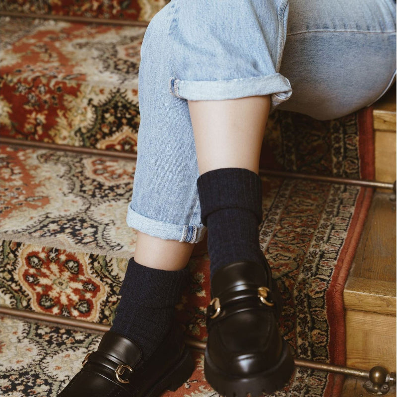 Knitted Design Ladies Wool Dress Socks for Winter