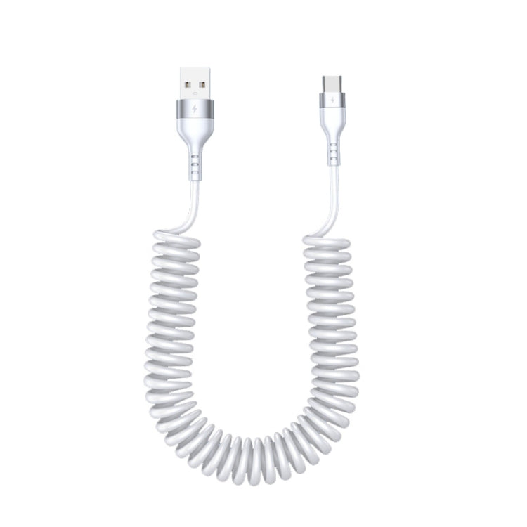 5A USB-C / Type-C to USB Retractable Coiled Fast Charging Cable