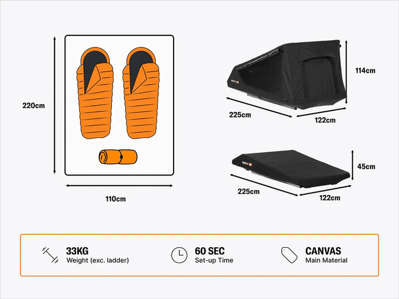 TentBox GO - Car Roof Tent