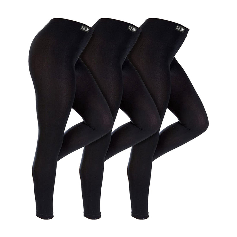 3 Pack Ladies Thermal Soft Fleece Lined Leggings