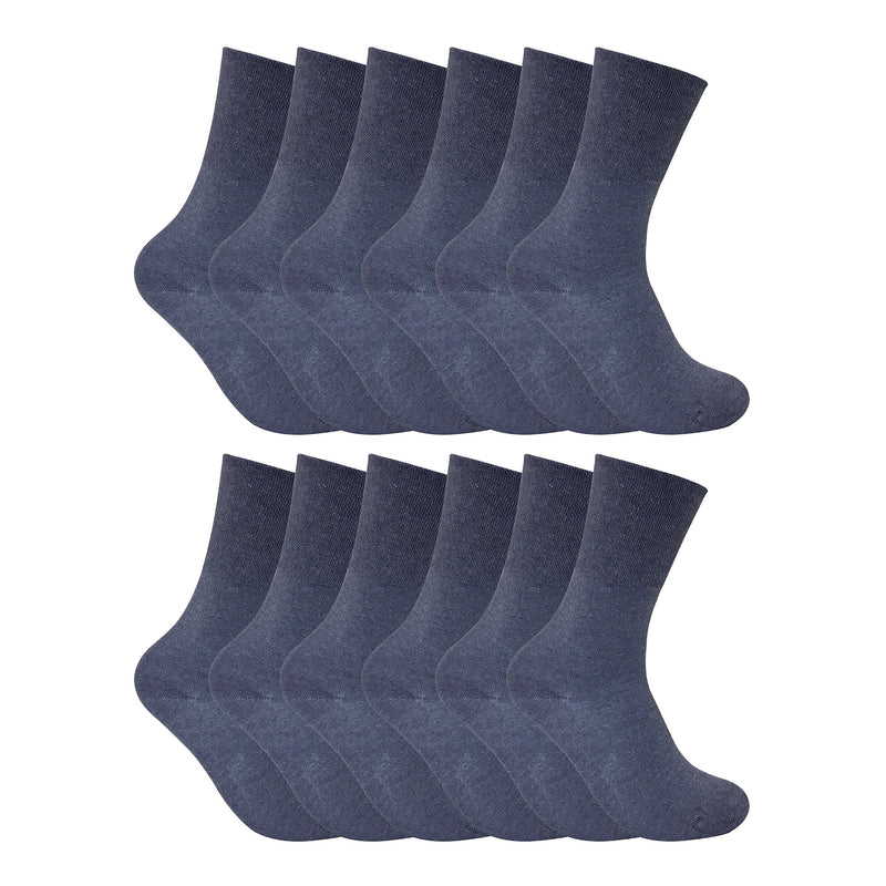 Ladies Thin Non Elastic Thermal Diabetic Socks (Multipack Options)