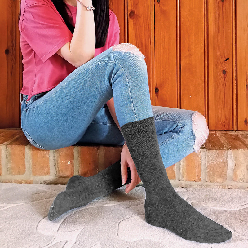 Ladies Thin Non Elastic Thermal Diabetic Socks (Multipack Options)