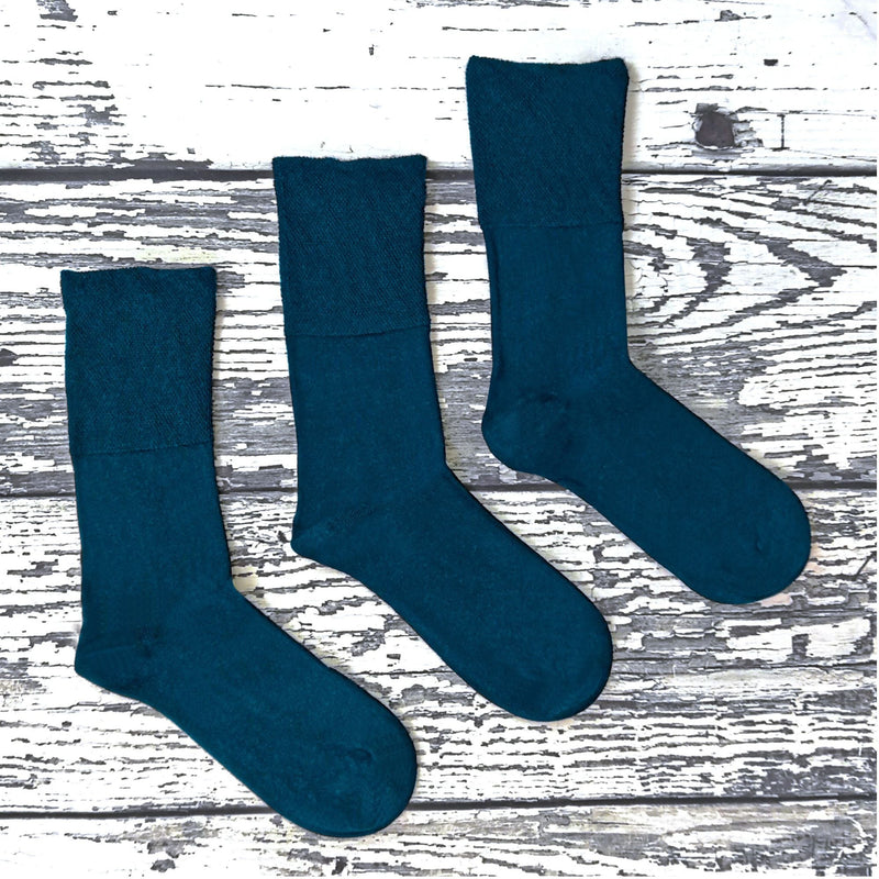 Mens Thin Non Elastic Thermal Diabetic Socks (Multipack Options)