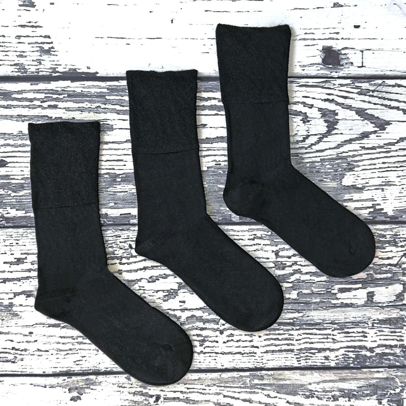 Mens Thin Non Elastic Thermal Diabetic Socks (Multipack Options)