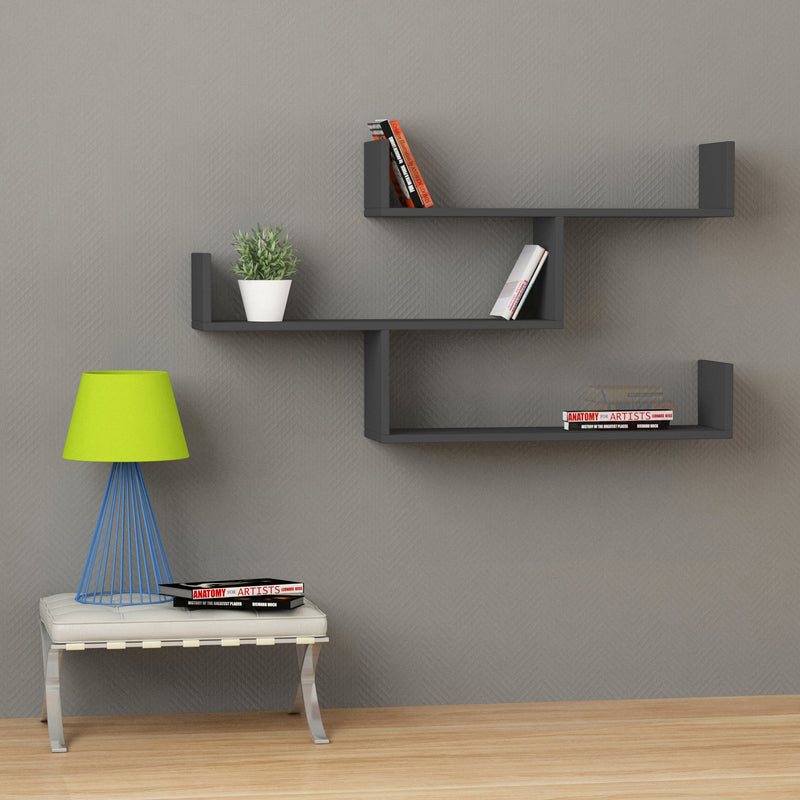 Tibet Wall Shelf Unit – 119 cm Modern Floating Bookcase
