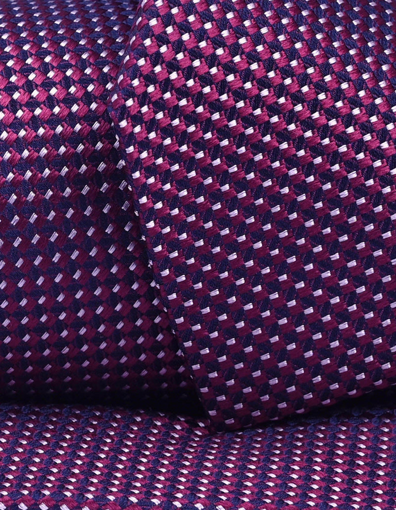 Burgundy Silk Textured Tie