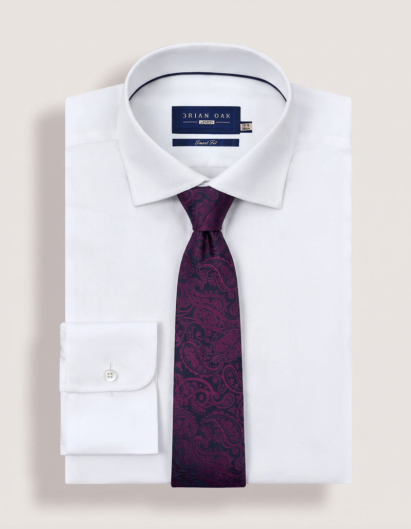 Maroon Paisley Premium Silk Tie