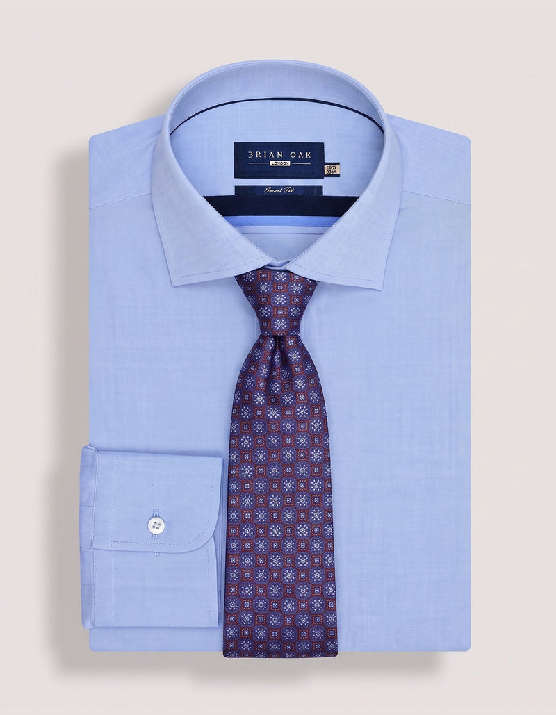 Maroon and Blue Floral Tie