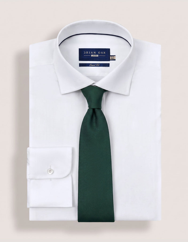 Forest Green Textured Silk Tie