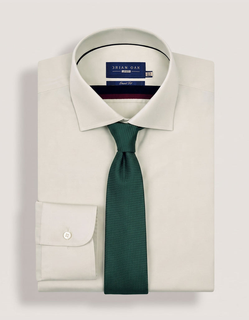 Hunter Green Self Print Silk Tie