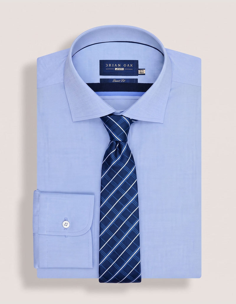 Navy Blue Check Silk Tie